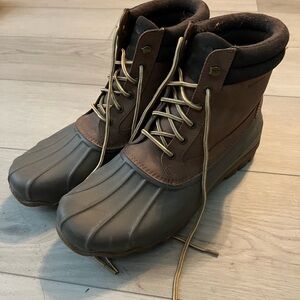 Sperry Brown and Gray Rain & Snow Boots with Waterproof Design